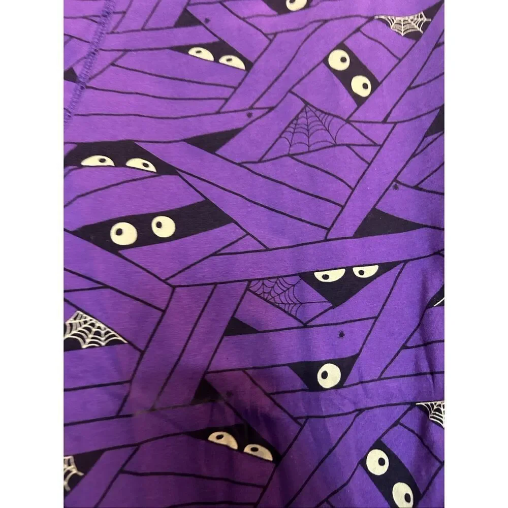 Torrid Sleep Halloween Jogger Pants Size 1 Purple Black NWT